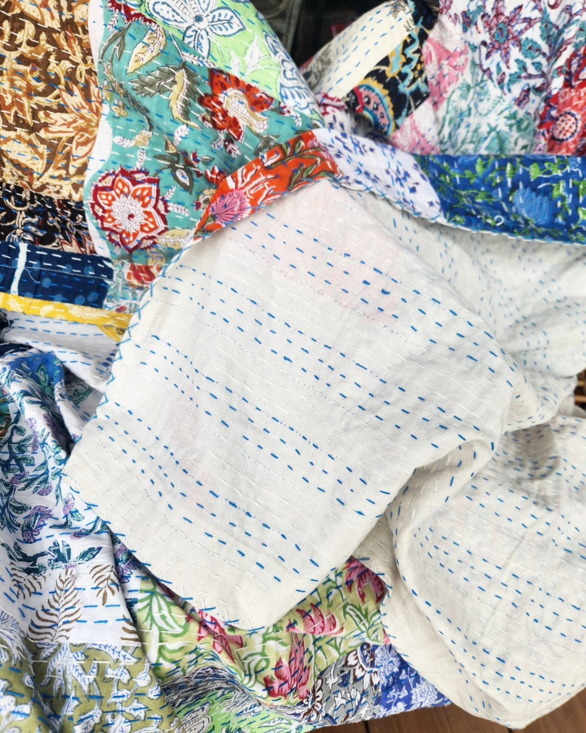 ブロックプリントパッチワークキルト | Ethnic Life mui