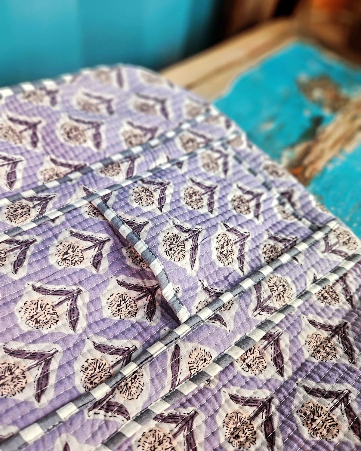 muiオリジナル】ブロックプリントキルトトートバッグ | Ethnic Life mui