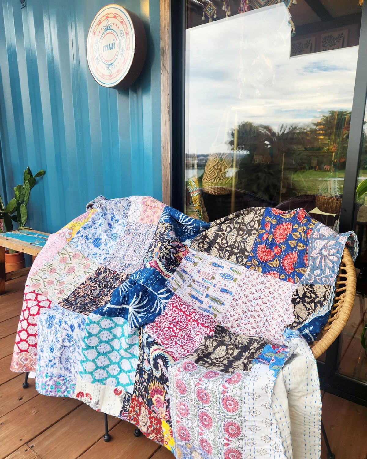 ブロックプリントパッチワークキルト | Ethnic Life mui