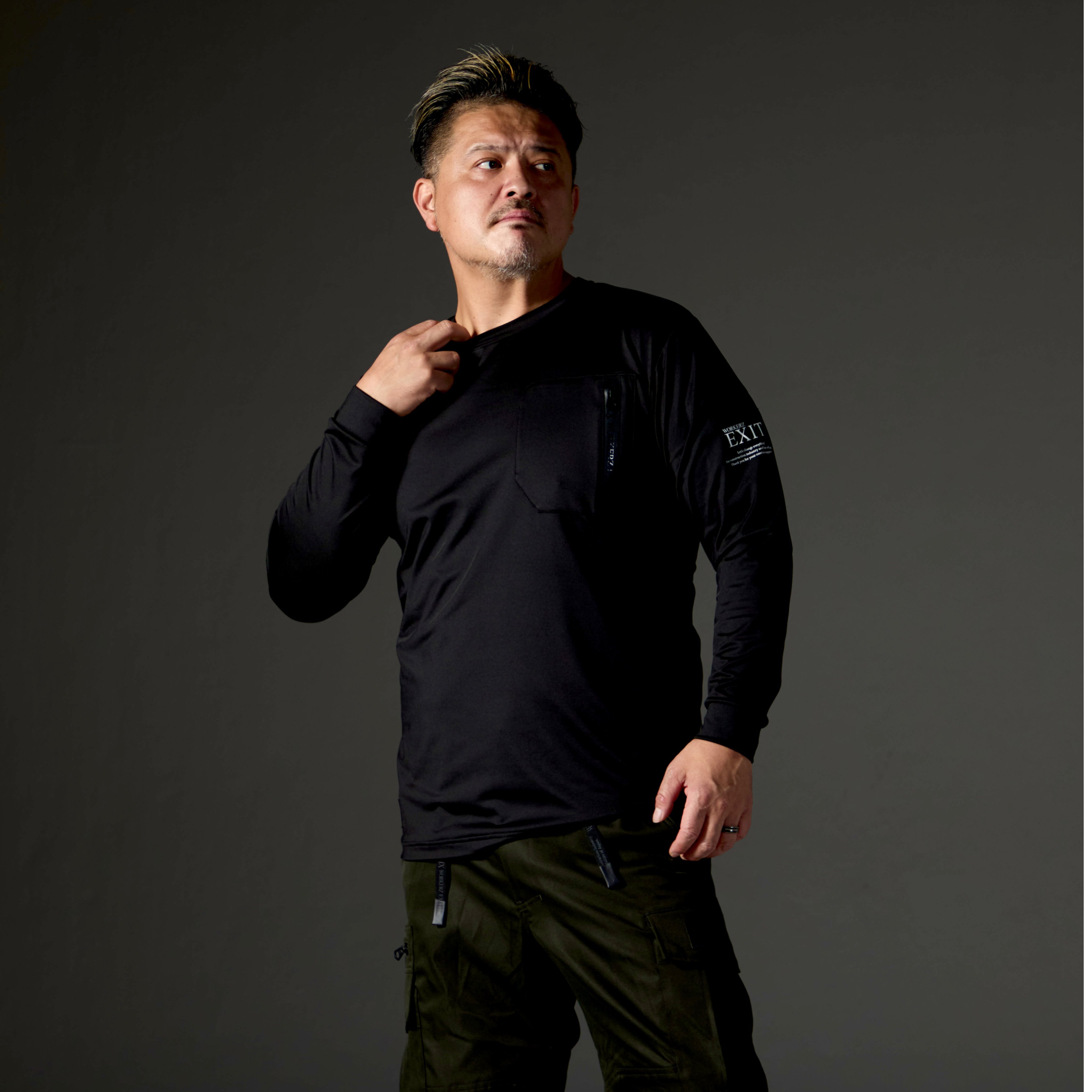 EXIT Long Sleeve T-Shirt【BLACK】 | WORKERZ EXIT