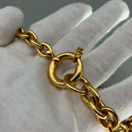 CHANEL (シャネル) ヴィンテージ グリポア カラーストーン ココマーク ネックレス