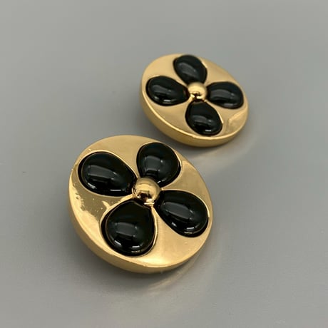 CHANEL (シャネル) ヴィンテージ フラワー ラウンド イヤリング