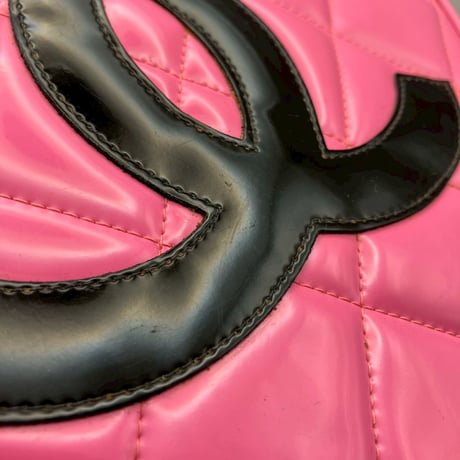 CHANEL (シャネル) ヴィンテージ バービーコレクション ココマーク パテントレザー ハート バニティ ハンドバッグ