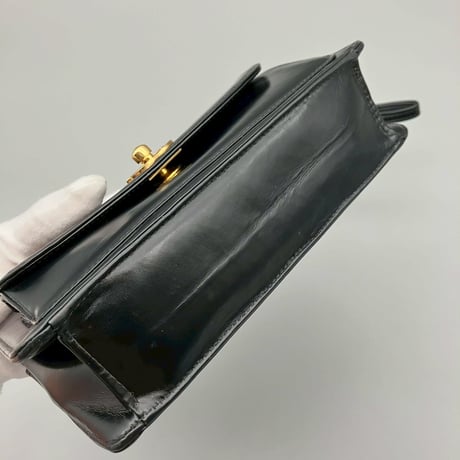 CHANEL (シャネル) ヴィンテージ ターンロック ココマーク レザー クラッチバッグ ハンドバッグ