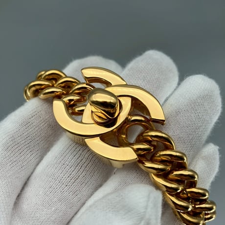CHANEL (シャネル) ヴィンテージ デカココ ココマーク ターンロック ブレスレット