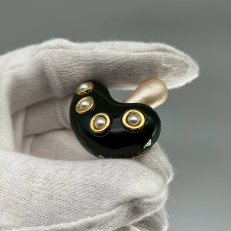 CHANEL (シャネル) ヴィンテージ キノコ マッシュルーム パール ブローチ