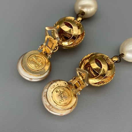 CHANEL (シャネル) ヴィンテージ パール ココマーク スイング イヤリング