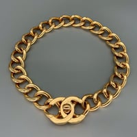 CHANEL (シャネル) ヴィンテージ デカココ ターンロック ココマーク ネックレス