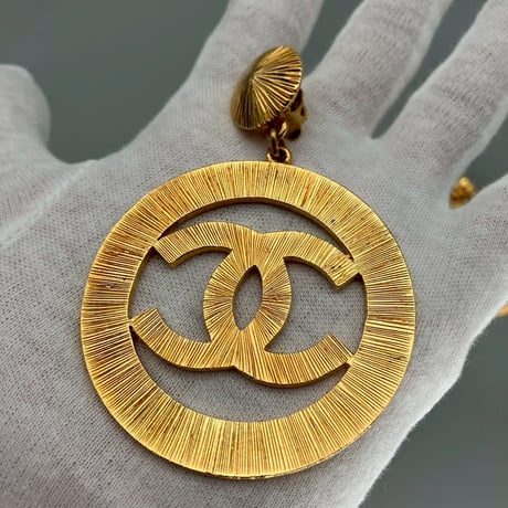 CHANEL (シャネル) ヴィンテージ デカココ ココマーク スイング 大振り イヤリング