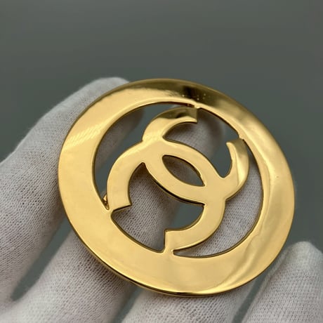 CHANEL (シャネル) ヴィンテージ デカココ ココマーク ラウンド ブローチ