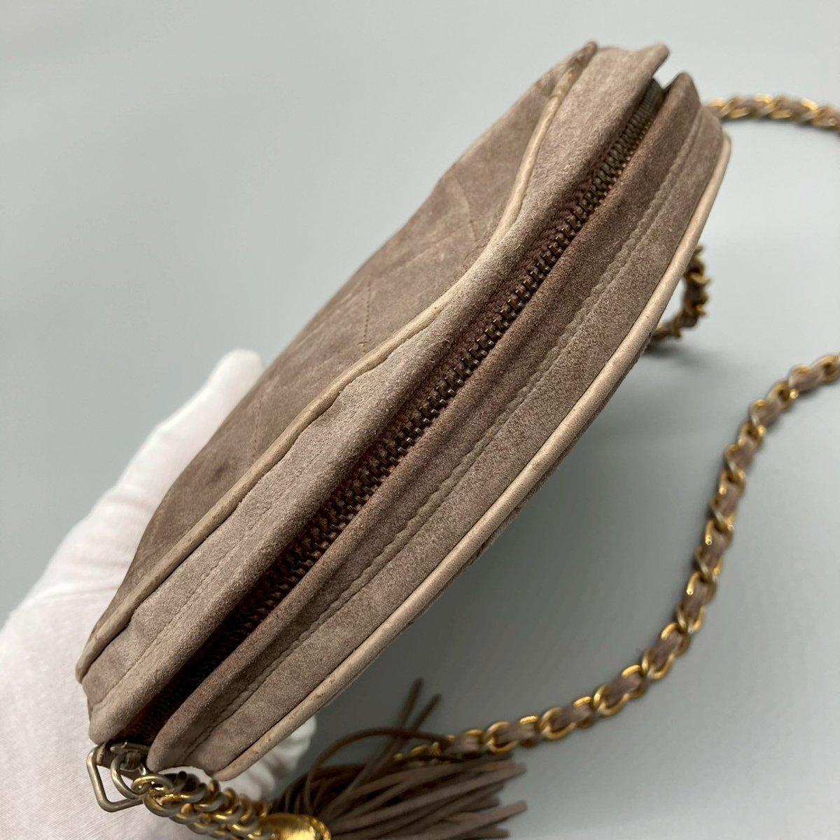 CHANEL (シャネル) ヴィンテージ ラウンド スエード フリンジ