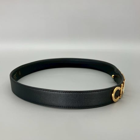 CHANEL (シャネル) ヴィンテージ ロゴ レザー ベルト