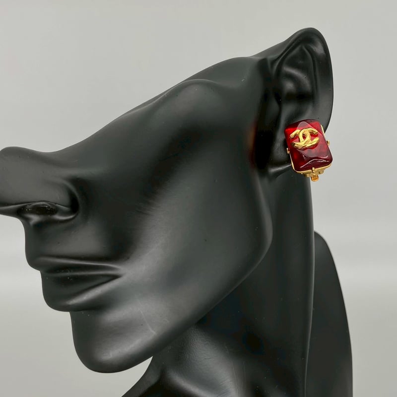 CHANEL (シャネル) ヴィンテージ カラーストーン グリポア ココマーク