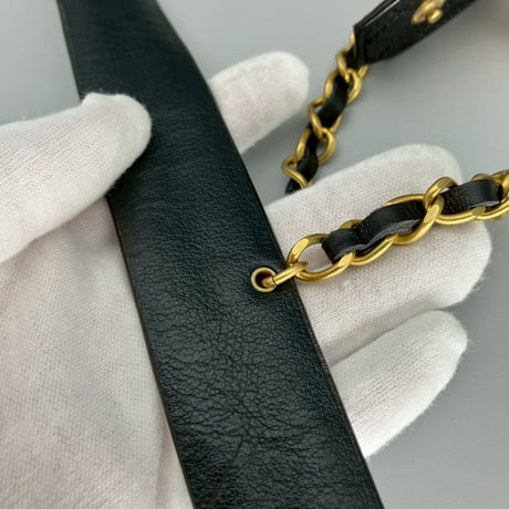 CHANEL (シャネル) ヴィンテージ マトラッセ ココマーク ターンロック チェーン ベルト