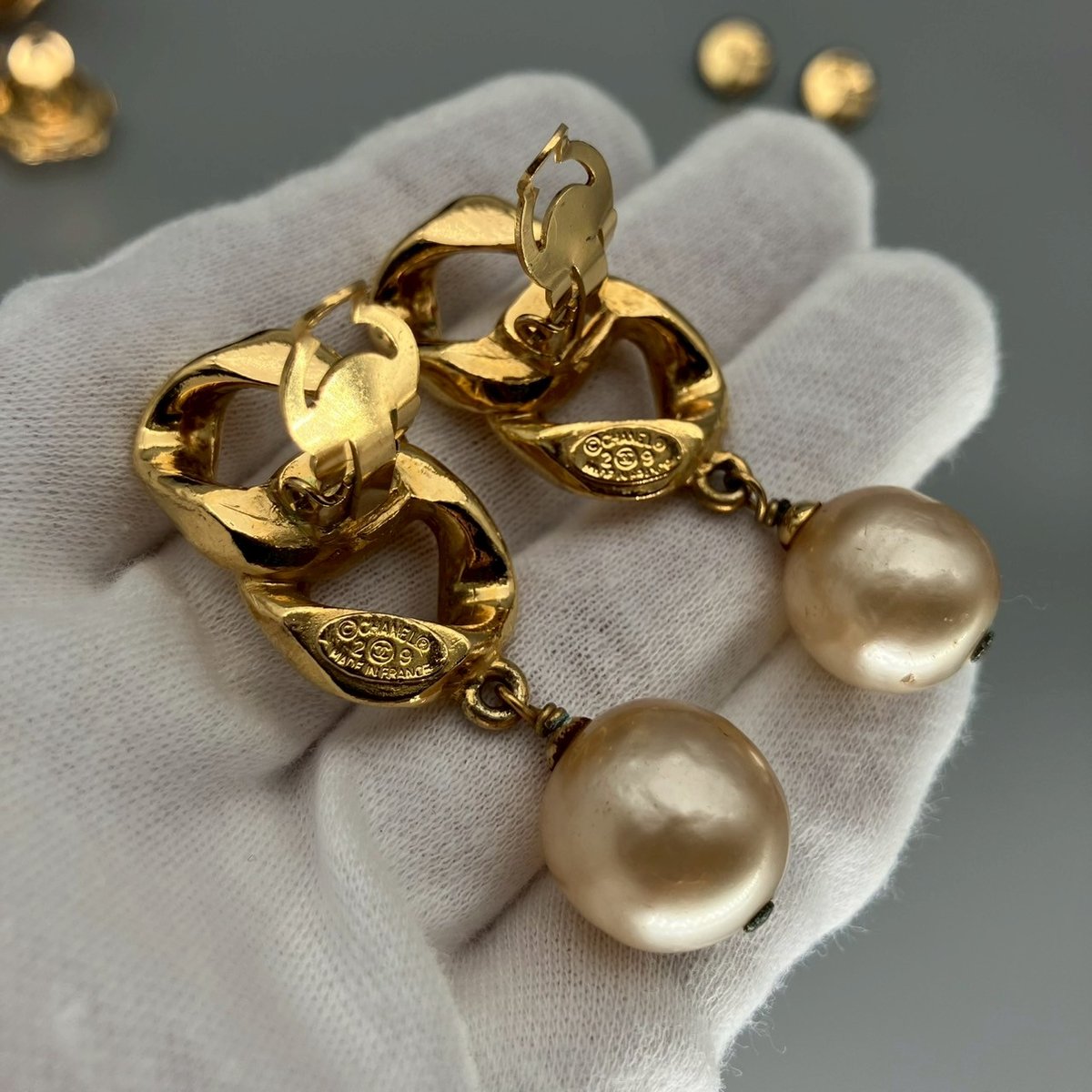 CHANEL (シャネル) ヴィンテージ ココマーク パール チェーン