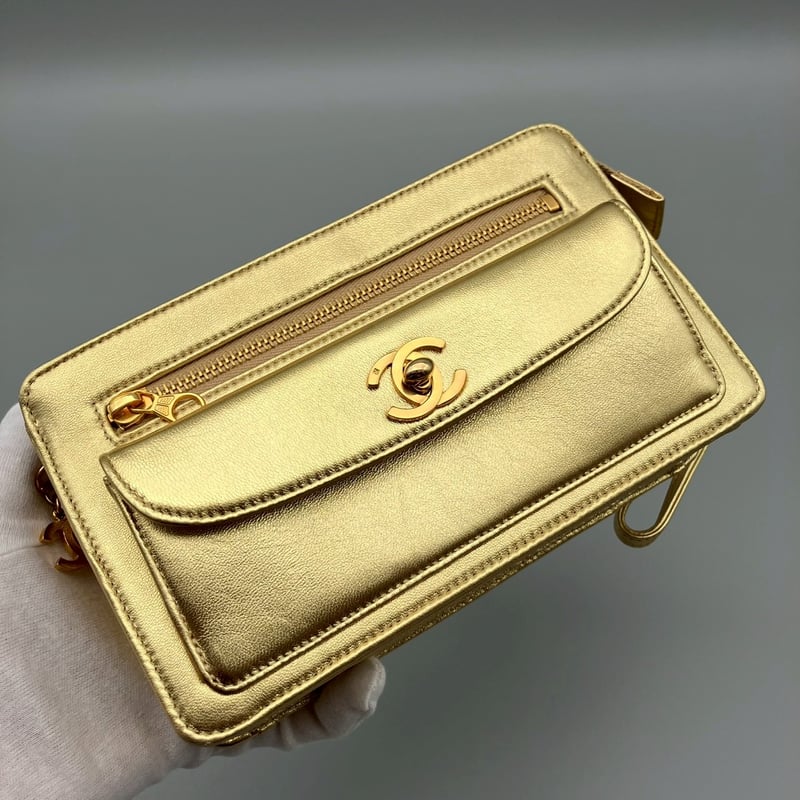 CHANEL (シャネル) ヴィンテージ ターンロック ココマーク レザー