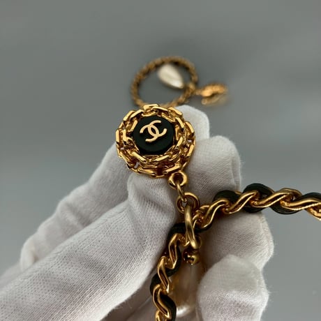 CHANEL (シャネル) ヴィンテージ ココマーク パール サークル スイング イヤリング
