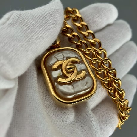 CHANEL (シャネル) ヴィンテージ ターンロック パール ネックレス