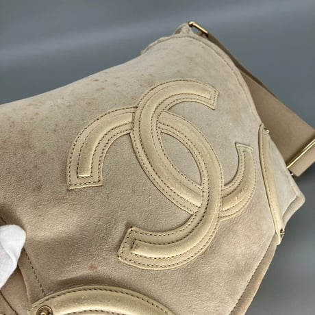 CHANEL (シャネル) ヴィンテージ デカココ ココマーク ムートン ショルダーバッグ
