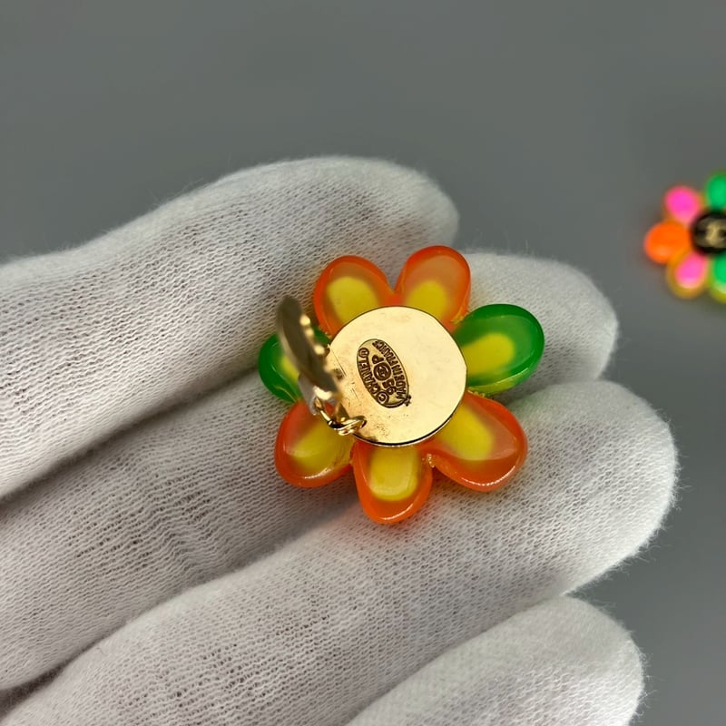 CHANEL (シャネル) ヴィンテージ フラワー ココマーク マルチカラー