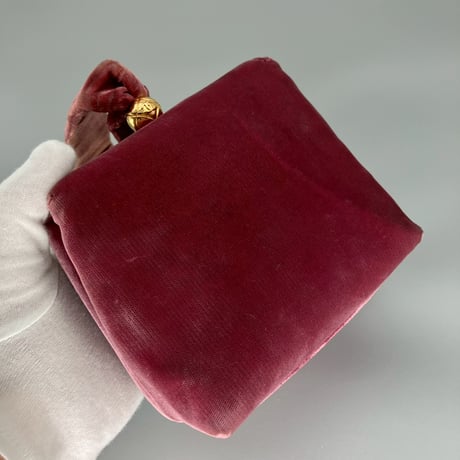 CHANEL (シャネル) ヴィンテージ ベロア ベルベット ターンロック ココマーク ミニハンドバッグ