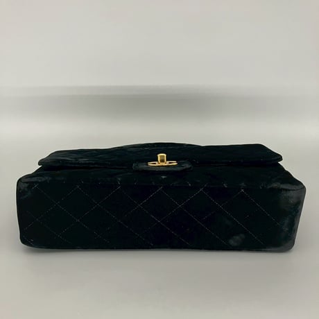CHANEL (シャネル) ヴィンテージ ベロア ターンロック ココマーク 親子バッグ ハンドバッグ
