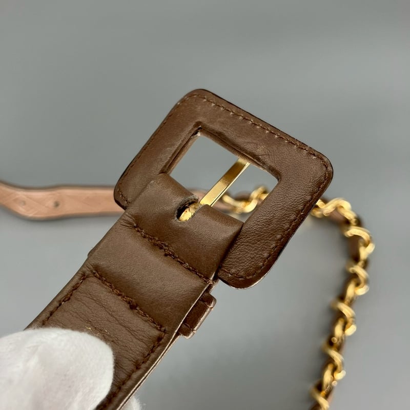 CHANEL (シャネル) ヴィンテージ 31 RUE CAMBON レザー チェーン ベルト