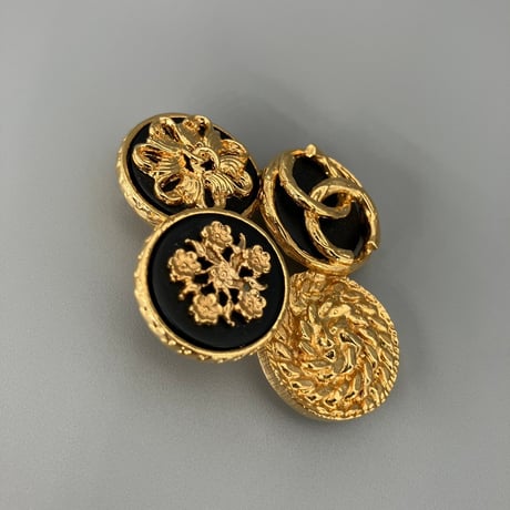 CHANEL (シャネル) ヴィンテージ ストーン ココマーク フラワー ブローチ