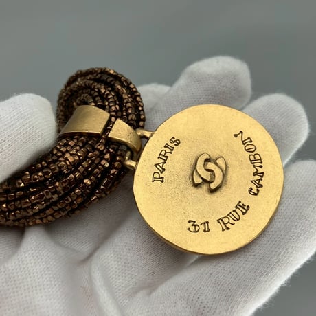 CHANEL (シャネル) ヴィンテージ 31 RUE CAMBON ココマーク グリポア カラーストーン ビーズ ネックレス