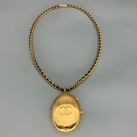 CHANEL (シャネル) ヴィンテージ ロケットペンダント ココマーク ネックレス