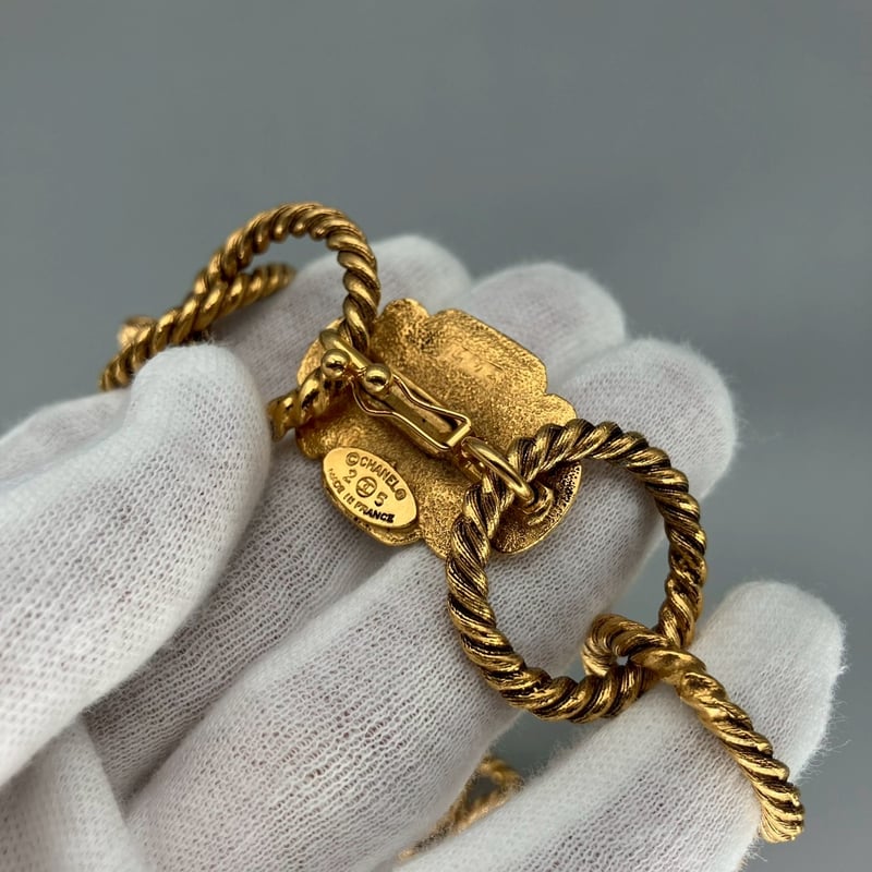 VINTAGE CHANEL グリポア ストーン ゴールドチェーン ネックレス CHANEL (シャネル) ヴィンテージ カラーストーン グリポア