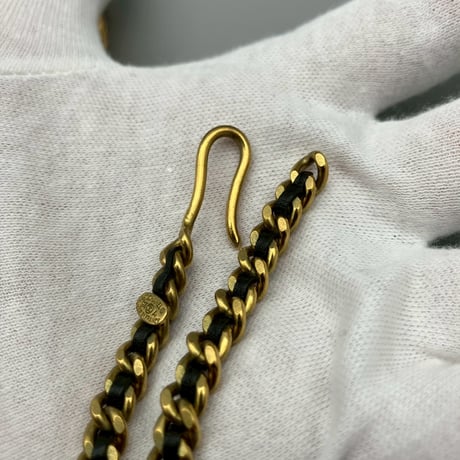 CHANEL (シャネル) ヴィンテージ ロケットペンダント ココマーク レザーチェーン ネックレス
