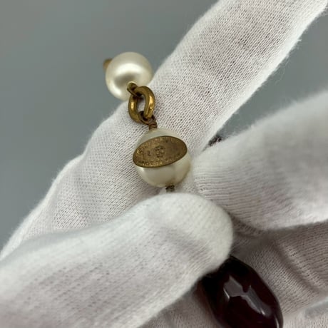 CHANEL (シャネル) ヴィンテージ グリポア カラーストーン パール ネックレス