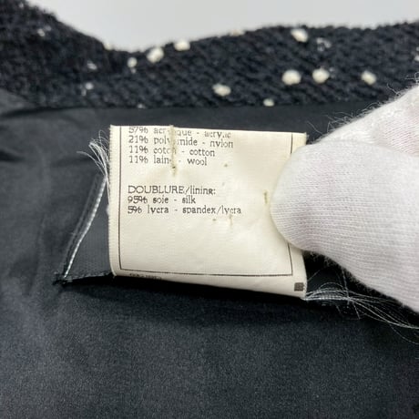 CHANEL (シャネル) ヴィンテージ ツイード 粉雪 ココボタン ジャケット