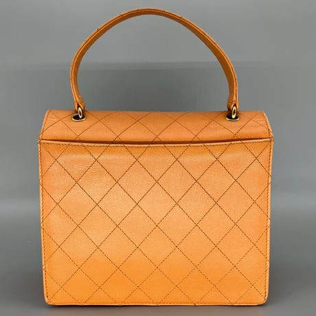 CHANEL (シャネル) ヴィンテージ マトラッセ キャビアスキン ターンロック ココマーク ハンドバッグ