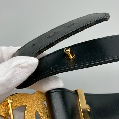 CHANEL (シャネル) ヴィンテージ デカココ ココマーク レザーベルト