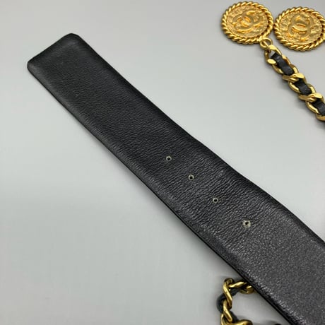 CHANEL (シャネル) ヴィンテージ ココマーク ダブルチェーン ベルト