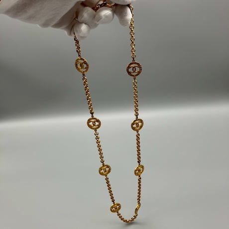 CHANEL (シャネル) ヴィンテージ ラウンド ココマーク ネックレス