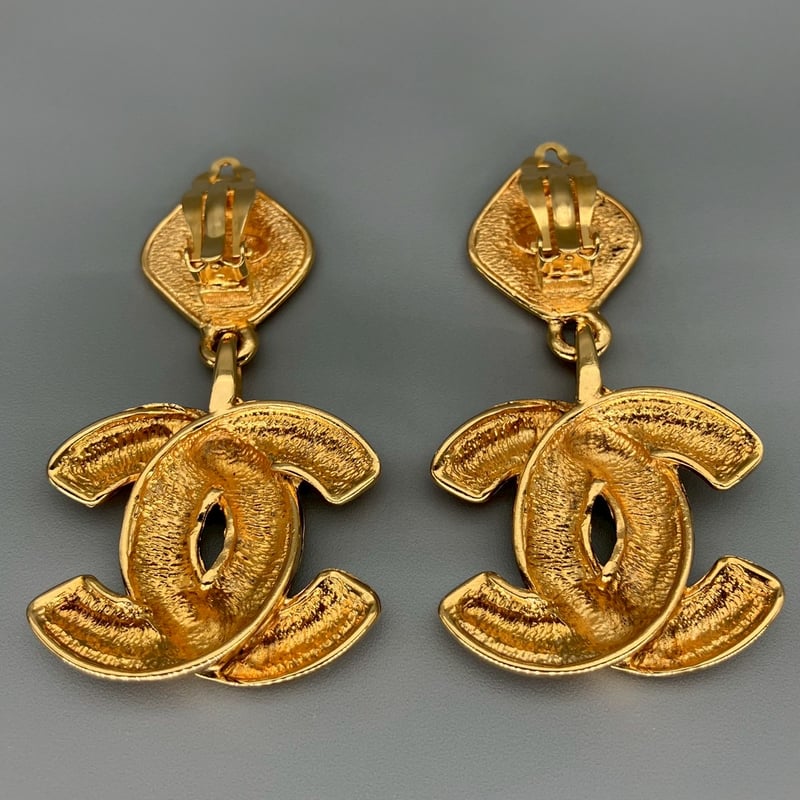 ✨CHANEL✨ココマーク✨ゴールド✨マトラッセ✨ヴィンテージ✨イヤリング✨ VINTAGE CHANEL Earrings coco mark シャネル イヤリング ココ