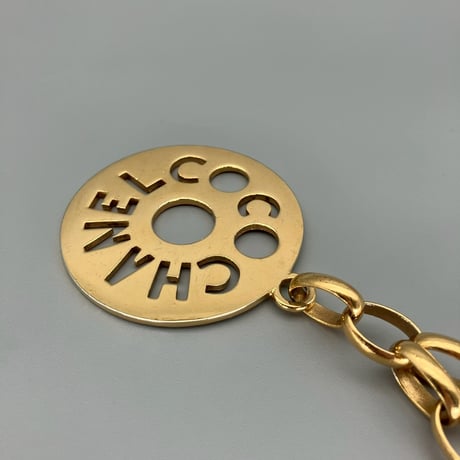 CHANEL (シャネル) ヴィンテージ ラウンド ロゴ ネックレス