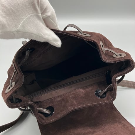 CHANEL (シャネル) ヴィンテージ スエード ココマーク マグネット式 リュックサック バックパック