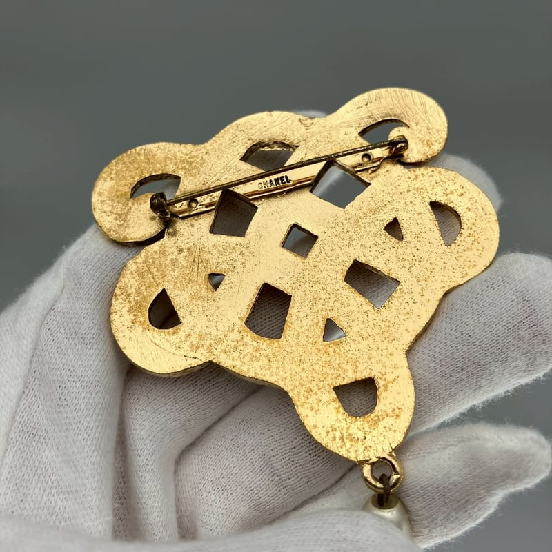 CHANEL (シャネル) ヴィンテージ 編み込み パール ブローチ | Cattleya