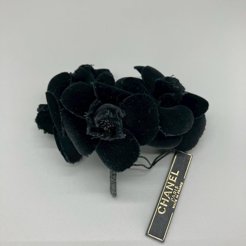 CHANEL (シャネル) ヴィンテージ カメリア フラワー スエード
