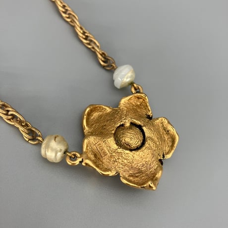 CHANEL (シャネル) ヴィンテージ カメリア パール ネックレス