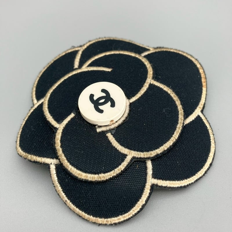 CHANEL (シャネル) ヴィンテージ ココマーク カメリア ブラック