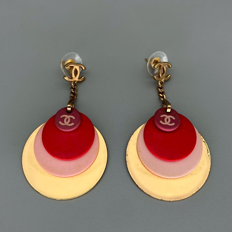 CHANEL (シャネル) ヴィンテージ ココマーク ラウンド ピアス
