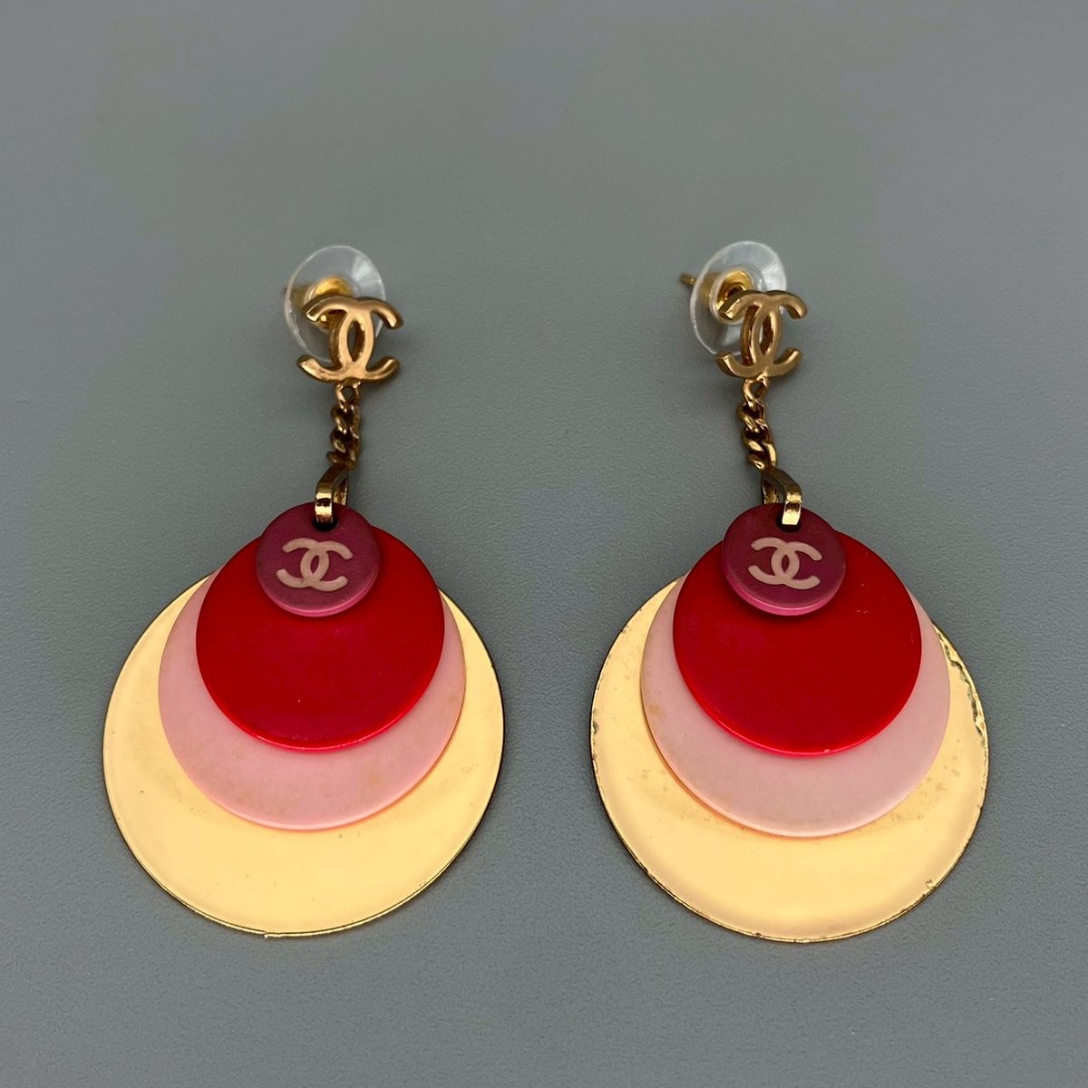 ヴィンテージCHANEL ココピアス CHANEL (シャネル) ヴィンテージ ココマーク ラウンド ピアス