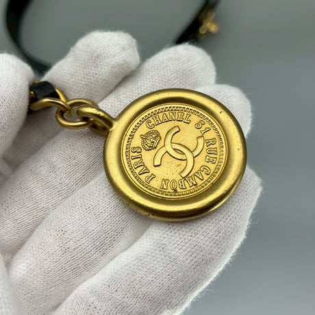 CHANEL (シャネル) ヴィンテージ マトラッセ ココマーク ターンロック チェーン ベルト