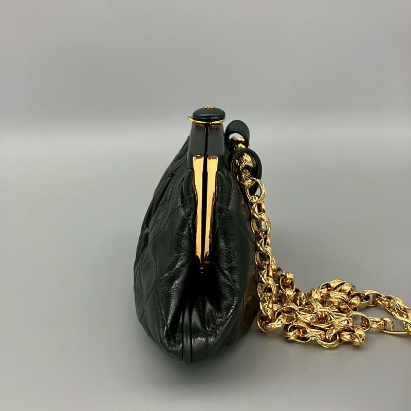 CHANEL (シャネル) ヴィンテージ ラムスキン がま口 ココマーク