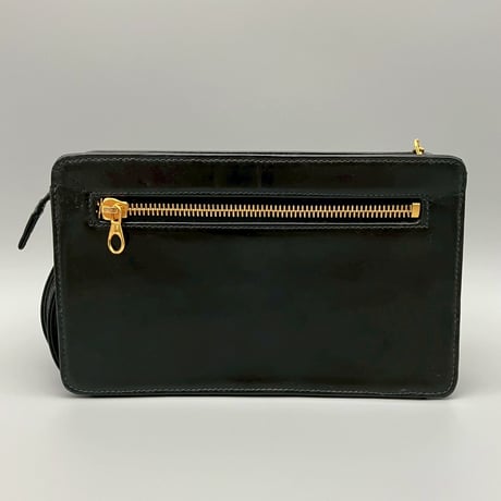 CHANEL (シャネル) ヴィンテージ ターンロック ココマーク レザー クラッチバッグ ハンドバッグ
